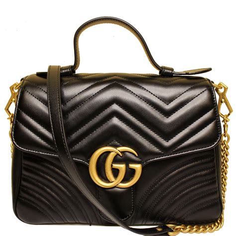 gucci bag black marmont|gucci marmont bag small black.